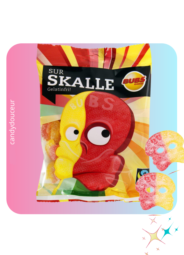 Bubs Crânes acides (Bonbons Suèdois) (un sachet)