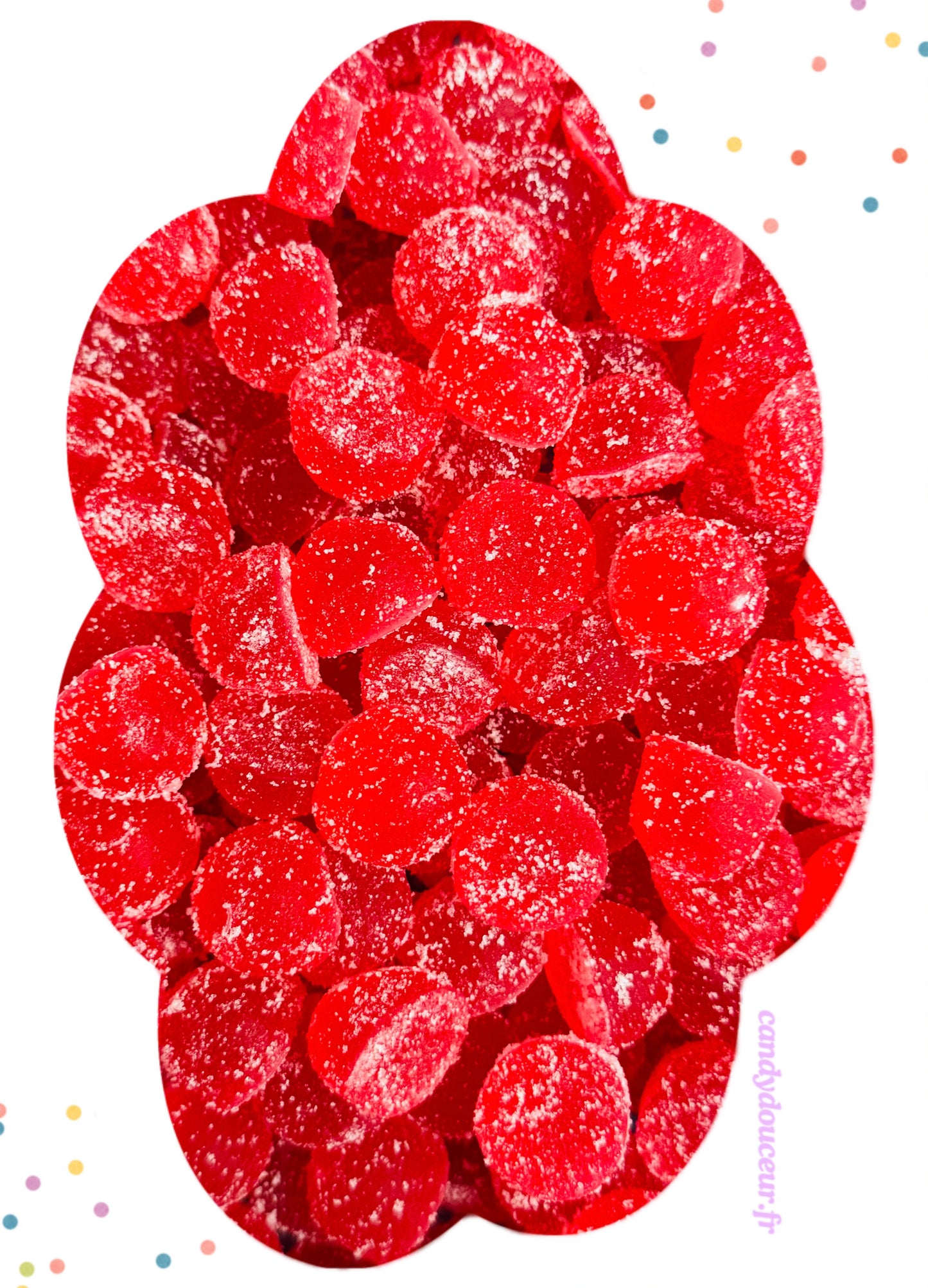 Perles de Fraise sucré 100g (sans sucre)