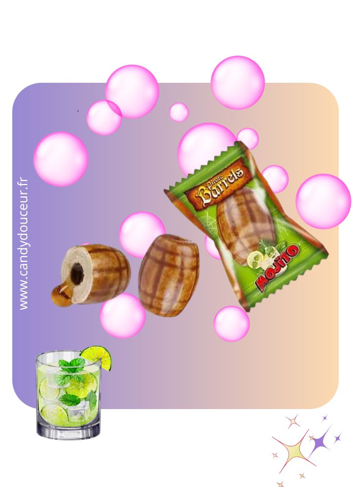 Chewing gum Baril Mojito (Lot de 5 unités)
