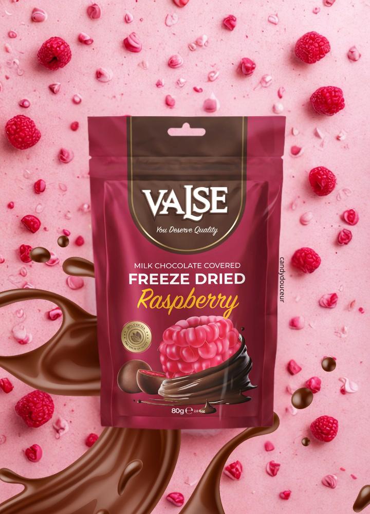 Framboises Lyophilisées enrobées de Chocolat au Lait