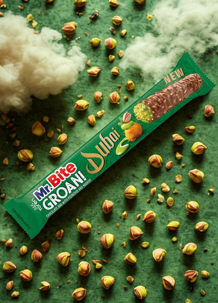Mr.Bite Groan! – Barre Chocolatée à la Pistache & Kadayif (une barre)