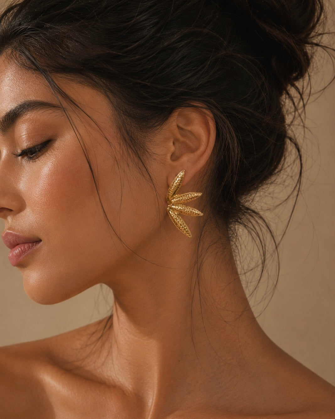 Boucles D’oreilles Flora - Acier Inoxydable