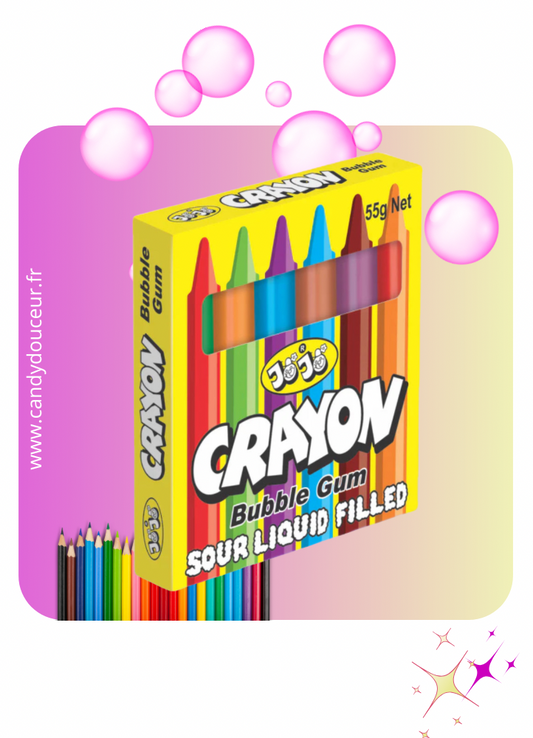 Crayons Bubble Gum - Fourrage acide - Lot de 6