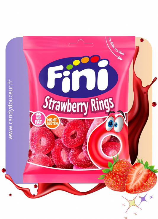 Anneaux Fraise Fini (un sachet)