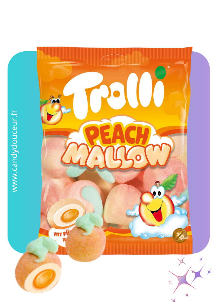 Marshmallow Pêches Fourrées (un sachet)