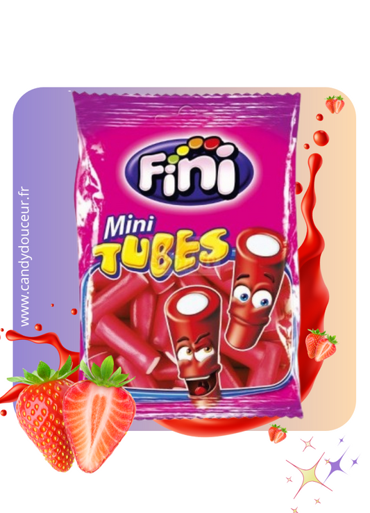 Mini Tubes Fraise Fini (un sachet)