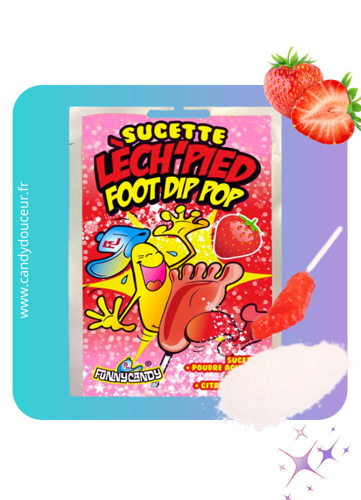 Sucette Lèch'pied Fraise