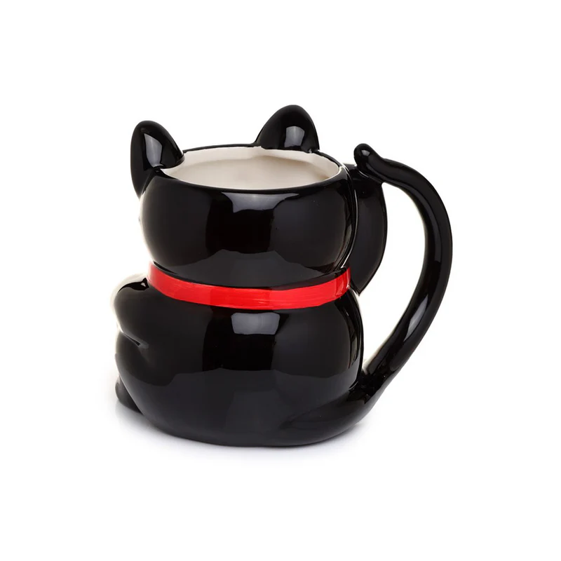 Mug en forme de chat noir Maneki Neko Chat Porte-Bonheur Puckator