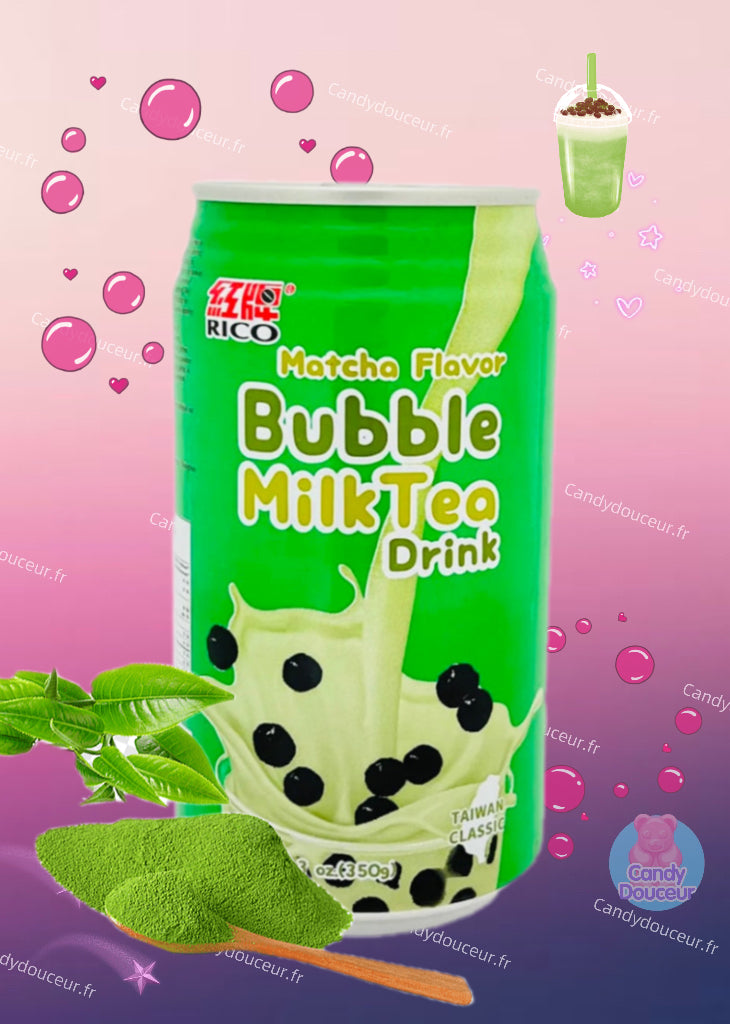 Bubble Tea au Lait & Matcha Perles de Tapioca (unité)