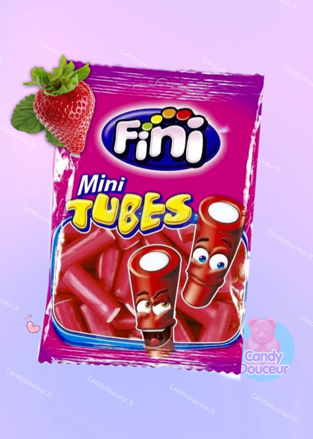 Mini Tubes Fraise Fini (un sachet)