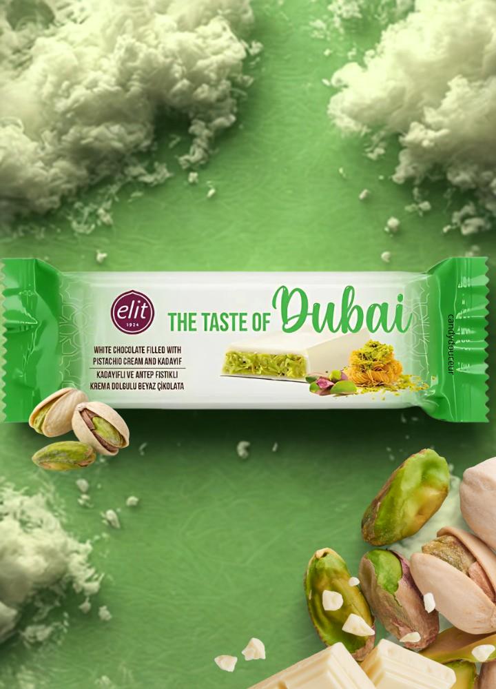 Tablette de Dubaï Chocolat Blanc Crème de Pistache