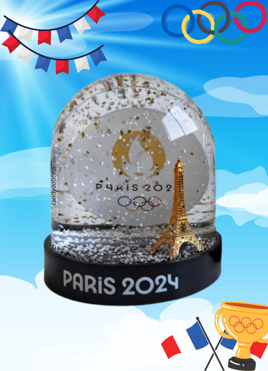 Boule à Neige Officiel JO Paris 2024 Fabriquée en France