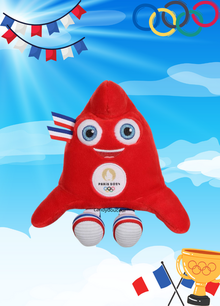 Peluche mascotte les phryges - oly 25 cm - paris 2024 Peluche mascotte les phryges - oly 25 cm - paris 2024