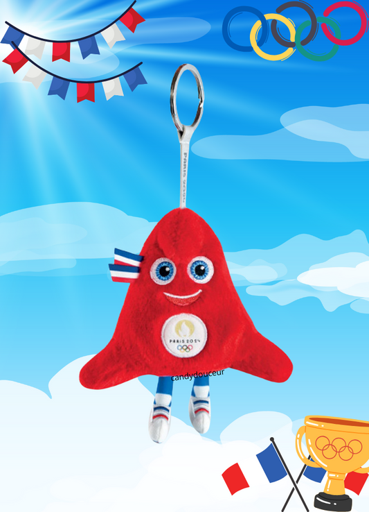 Porte Clé Mascotte Officielle 13cm JO Paris 2024 – Produit Certifié
